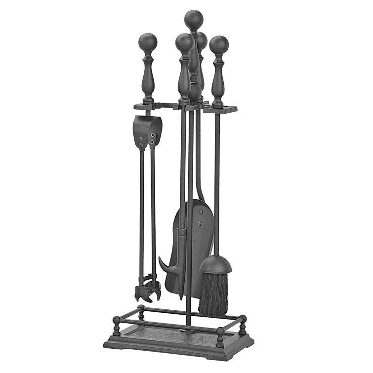 Symple Stuff Castle 5 Piece Steel Fireplace Tool Set Wayfair.co.uk